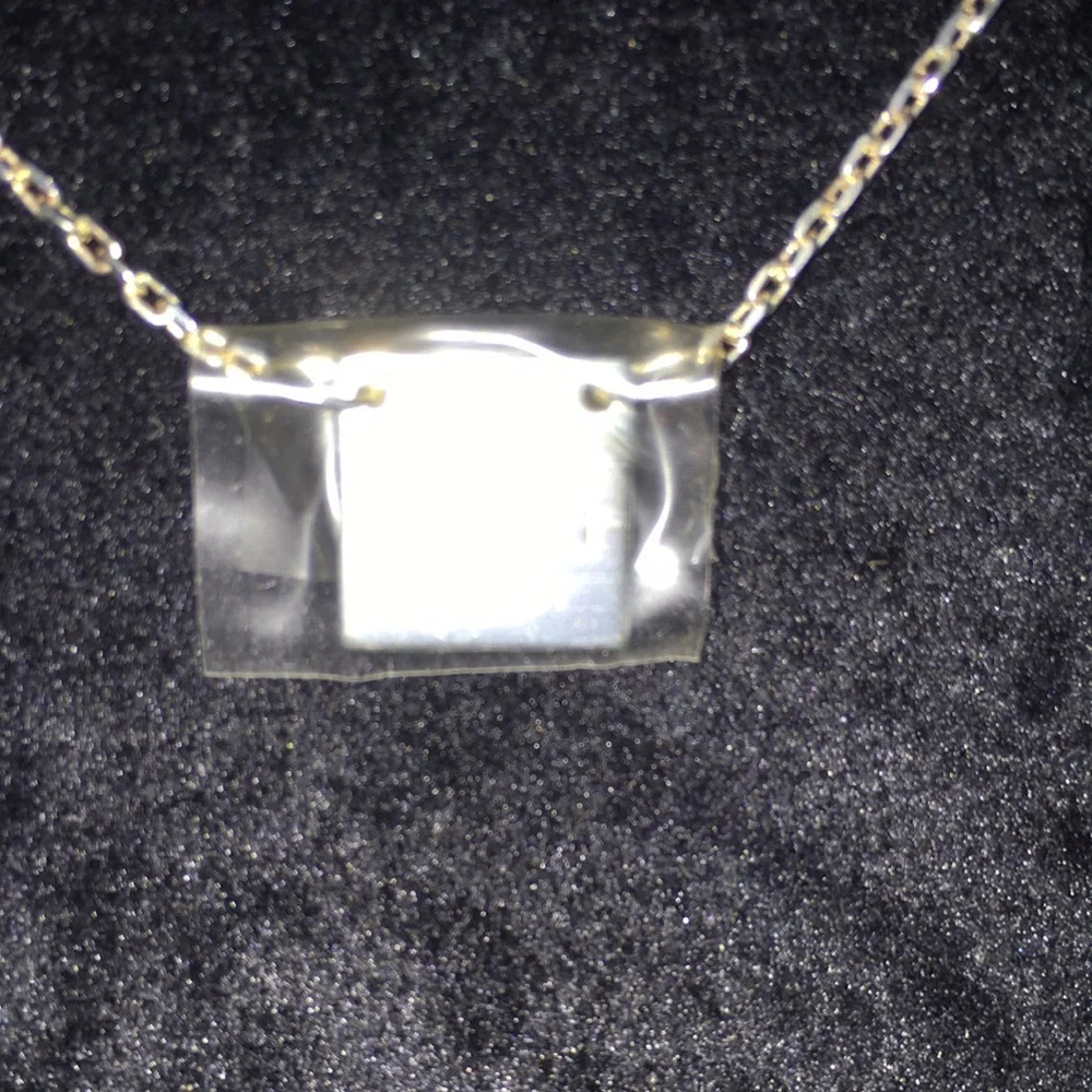 Gucci 925 Sterling Trademark Logo Square Pendant Necklace - Picture 4 of 5